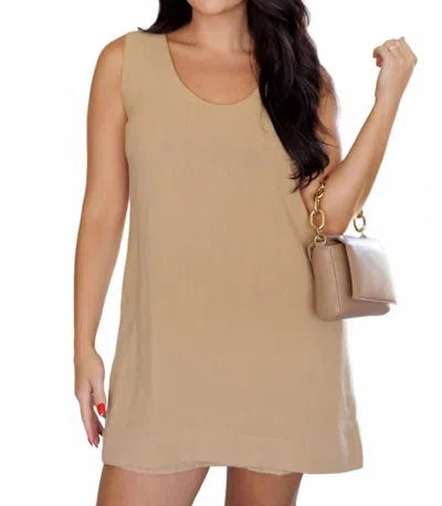 Wishlist Avery Dress In Beige In Brown