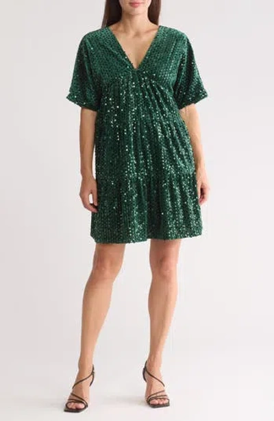 Wishlist Baby Doll Dress In Emerald
