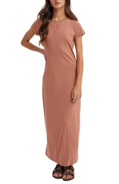 Wishlist Basic Maxi T-shirt Dress In Brown