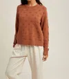 Wishlist Beatrice Long Sleeve Sweater In Tan In Brown