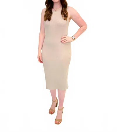 Wishlist Briar Ribbed Dress In Lizard Grey In Multi