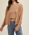 Wishlist Brushed Cardigan In Toast