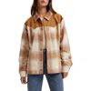 Wishlist Brushed Plaid Western Jacket In Brown