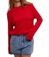 Wishlist Brushed Sweater In Red In Red