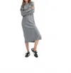 Wishlist Brushed Sweater Midi Dress In Charcoal In Gray