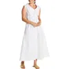 Wishlist Button Front Shirtdress In Optic White