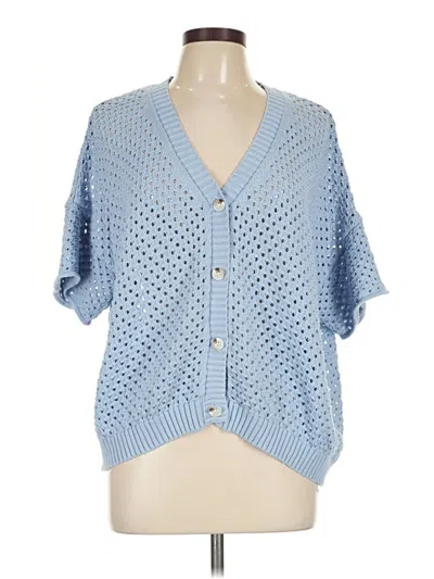 Pre-owned Wishlist Cardigan Sweater In Blue