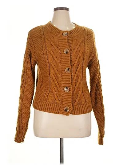 Pre-owned Wishlist Cardigan Sweater In Brown