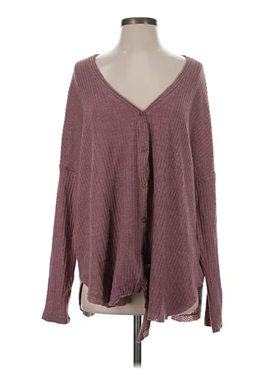 Pre-owned Wishlist Cardigan Sweater In Burgundy