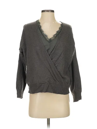 Pre-owned Wishlist Cardigan Sweater In Gray
