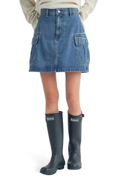 Wishlist Cargo Denim Miniskirt In Blue
