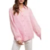 Wishlist Chiffon Button Front Shirt With Cami In Ballet