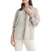 Wishlist Chiffon Button Front Shirt With Cami In Grey