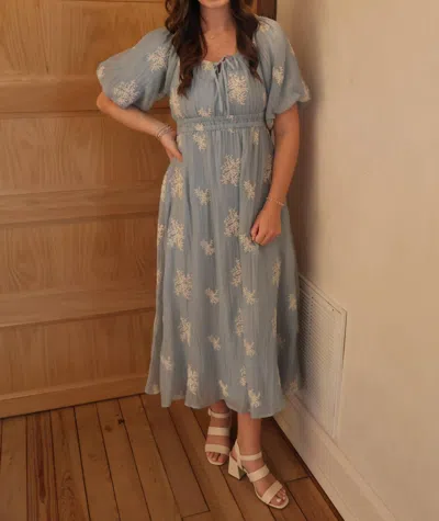 Wishlist Coastal Cowgirl Midi Dress In Blue