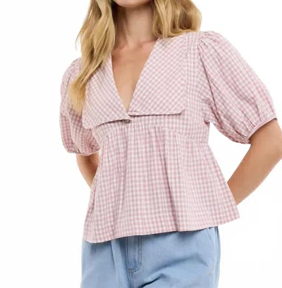 Wishlist Collared In Confidence Top In Pink