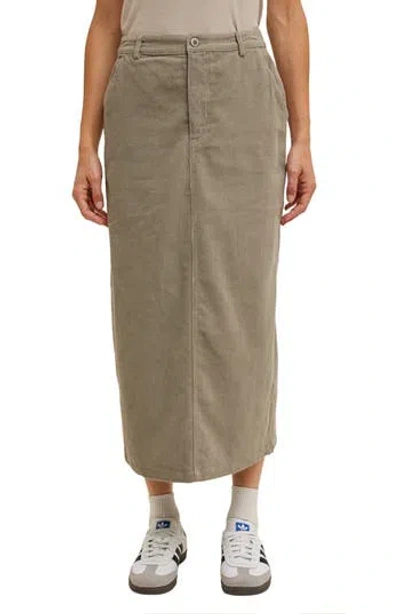 Wishlist Corduroy Midi Skirt In Brown