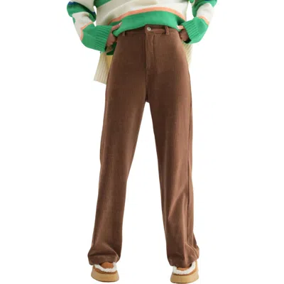 Wishlist Corduroy Wide Leg Pants In Brown