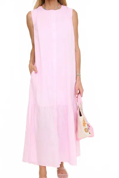 Wishlist Cotton Button-up Maxi Dress In Ballet In Purple