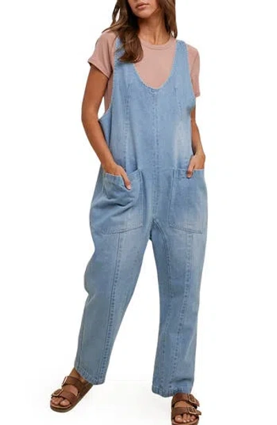 Wishlist Cotton Denim Overalls In Blue