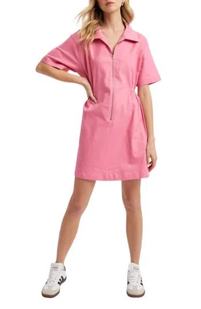Wishlist Cotton Twill Shirtdress In Pink