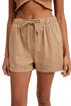 Wishlist Cotton Twill Shorts In Mocha In Brown