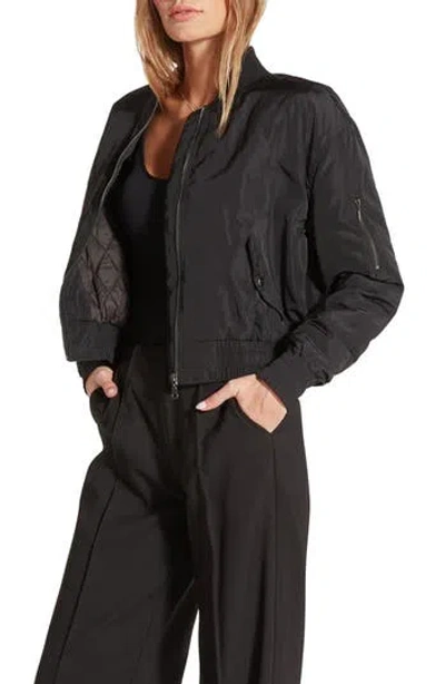 Wishlist Cropped Bomber Jacket In Black