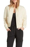 Wishlist Cropped Bomber Jacket In Cream