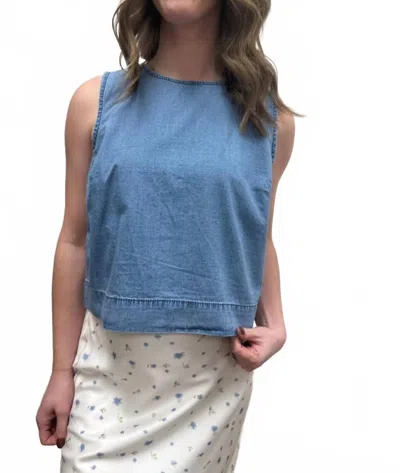 Wishlist Denim Tank Top In Blue