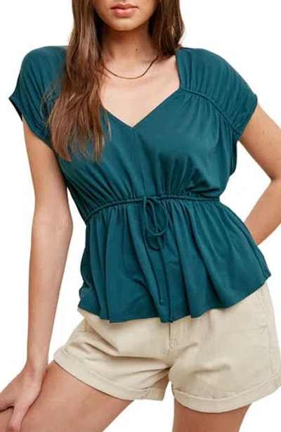 Wishlist Dolman Sleeve Modal Blend Top In Green