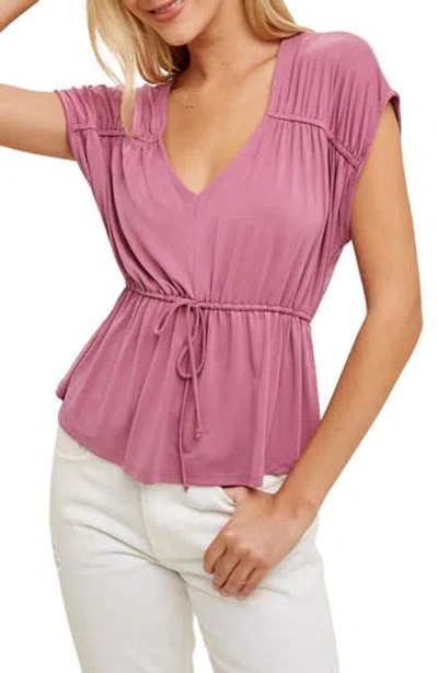 Wishlist Dolman Sleeve Modal Blend Top In Purple