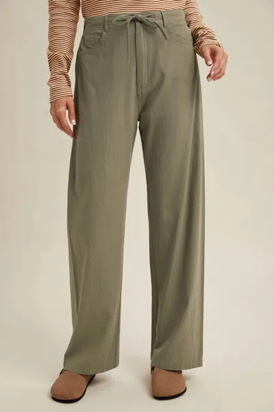 Wishlist Down Time Pants In Olive In Green