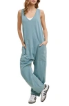 Wishlist Drop Sleeveless Romper In Blue