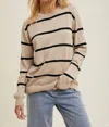 Wishlist Easy Like Sweater In Taupe In Gold