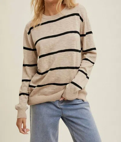 Wishlist Easy Like Sweater In Taupe In Gold