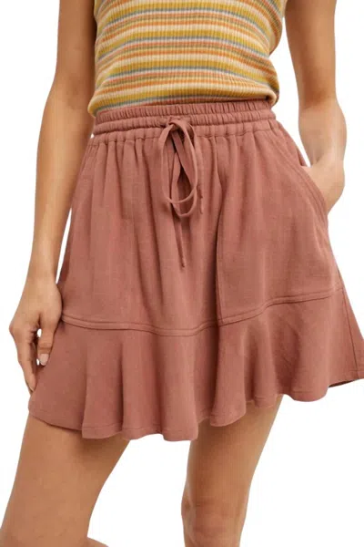 Wishlist Enough Said Mini Skirt In Burl Wood In Multi