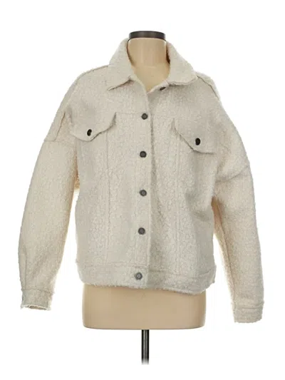Pre-owned Wishlist Faux Fur Jacket In White