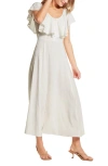 Wishlist Flutter Gauze Midi Dress In Cream