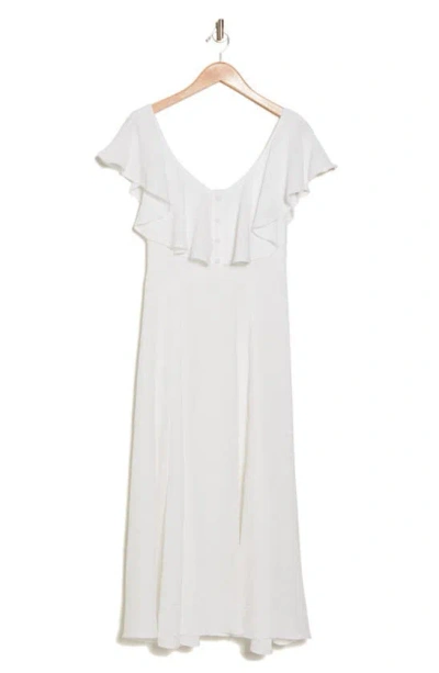 Wishlist Flutter Gauze Midi Dress In White