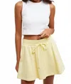 Wishlist French Terry Flare Skirt In Lemon In Yellow
