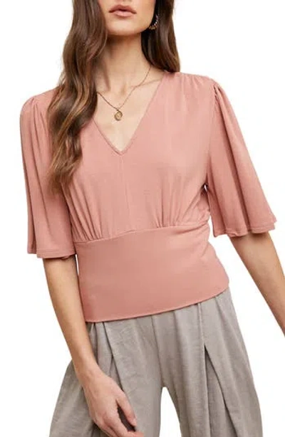 Wishlist French Terry Top In Brown