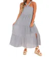 Wishlist Front And Center Halter Maxi Dress In Cloud In Grey