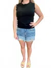 Wishlist Gwen Sweater Tank Top In Black In Black