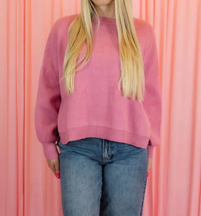 Wishlist Hailey Drop Shoulder Sweater In Lilac In Pink