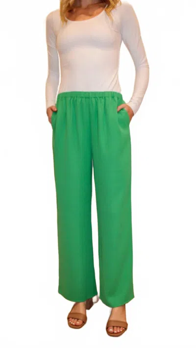 Wishlist Jazz Relaxed Straight Leg Trousers In Green