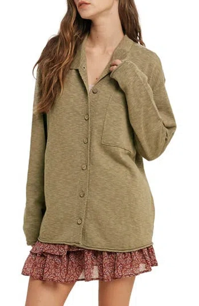 Wishlist Knit Shacket In Green