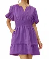 Wishlist Kourtney V-neck Dress In Violet In Purple