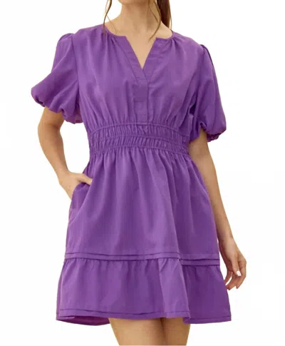 Wishlist Kourtney V-neck Dress In Violet In Purple