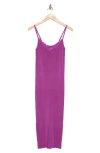 Wishlist Lace Trim Maxi Slipdress In Purple