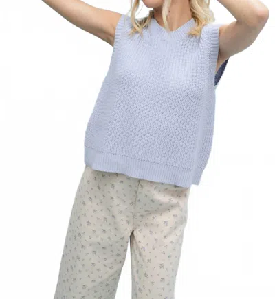Wishlist Laila Sleeveless Knit Top In Powder Blue In Multi