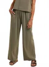 Wishlist Libby Lounge Bottom Pants In Olive Grey In Multi